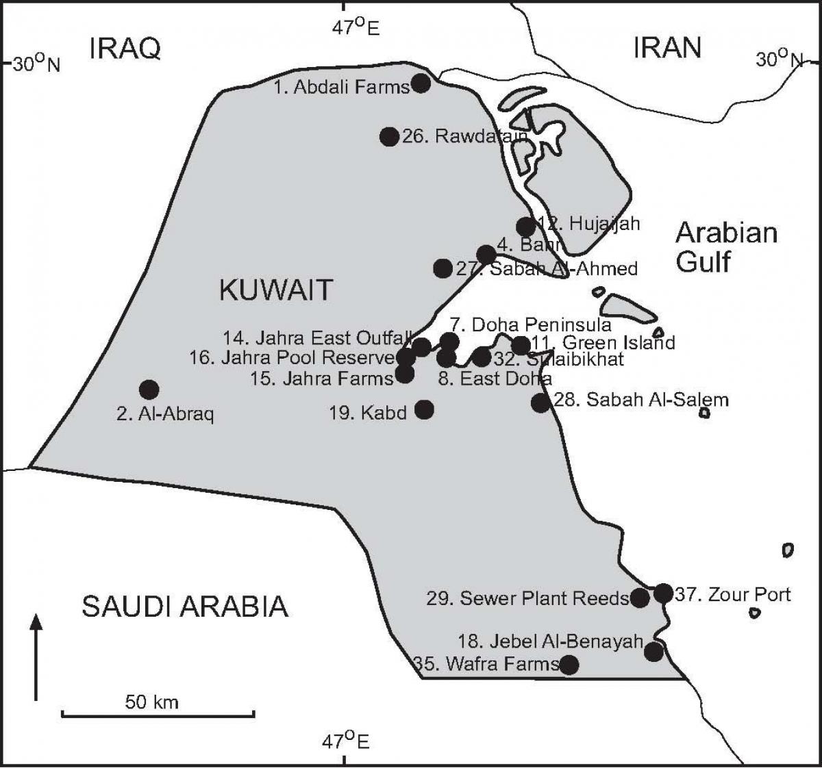 bản đồ của kabd kuwait