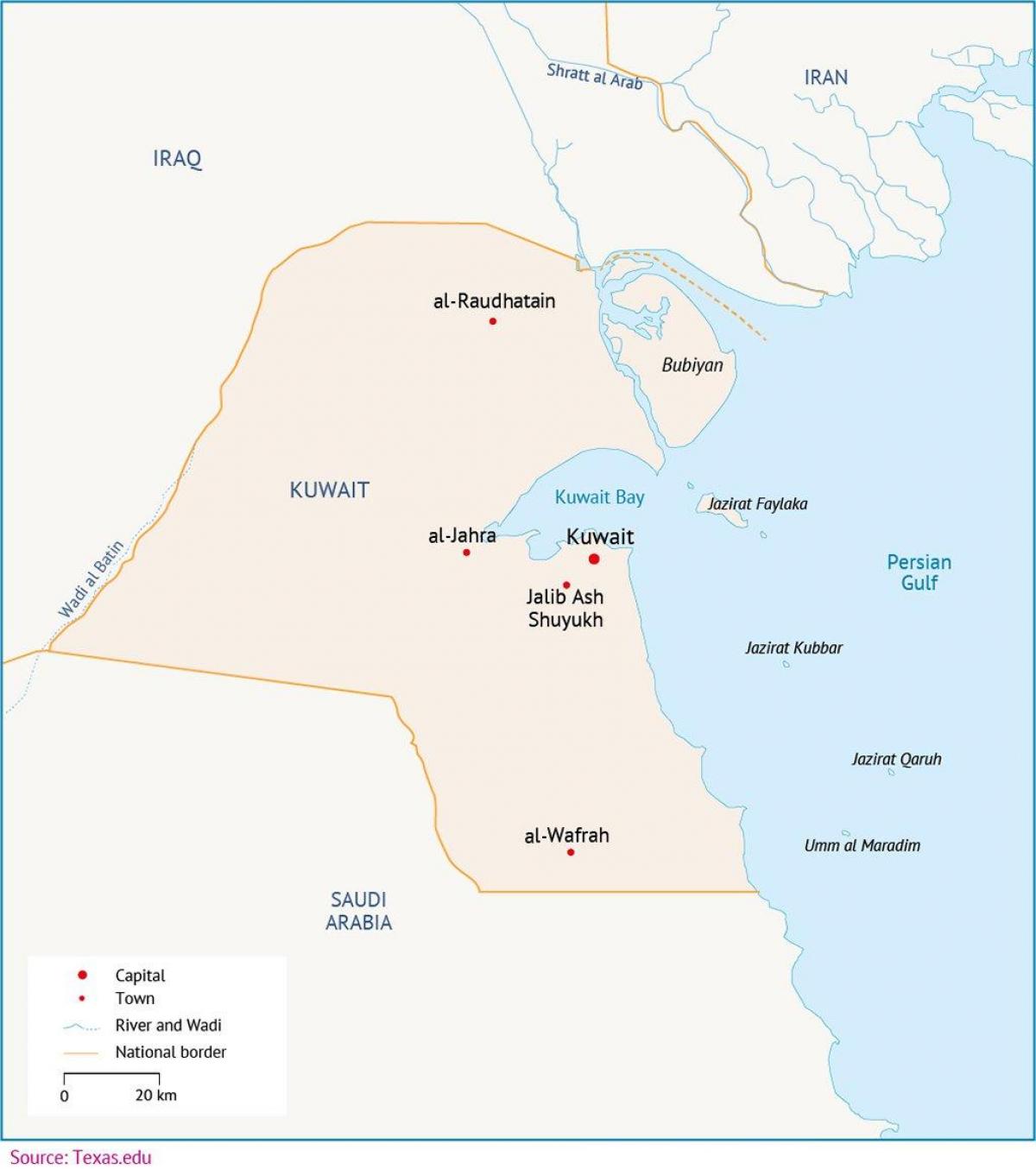 bản đồ của al zour kuwait