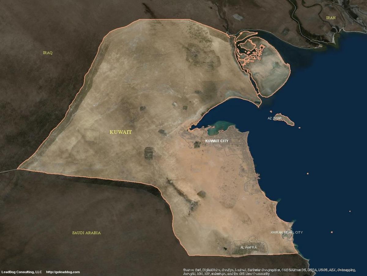 bản đồ của kuwait vệ tinh