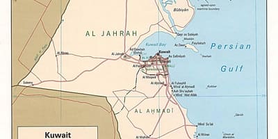 Bản đồ của kuwait cổng