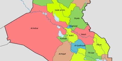 Kuwait bản đồ với khối