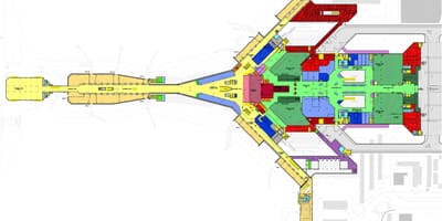 Sân bay quốc tế Kuwait bị đầu cuối bản đồ