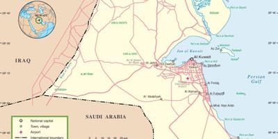 Kuwait bản đồ đường