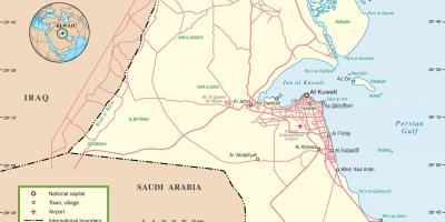 Kuwait bản đồ đường